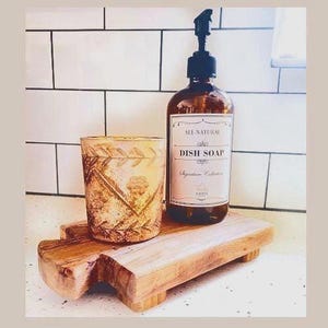 Reclaimed Ambrosia Maple Soap Stand: Handmade Wood Kitchen & Bath Tray