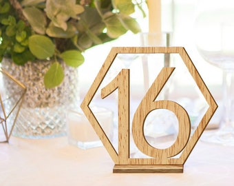 Geometric Table Numbers, Hexagonal Table Numbers, Gold Table Numbers, Boho Table Number, Wedding Table, Copper Table Number, Boho Wedding,