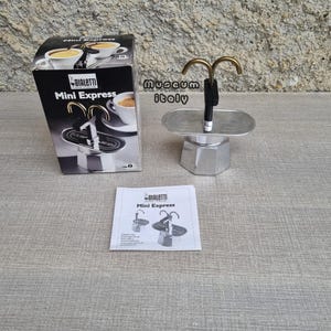 Bialetti Moka Mini Express Coffee Maker 2 Cups Aluminium Moka Pot Made in Italy 2 Cups
