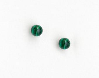 Earrings Malachite