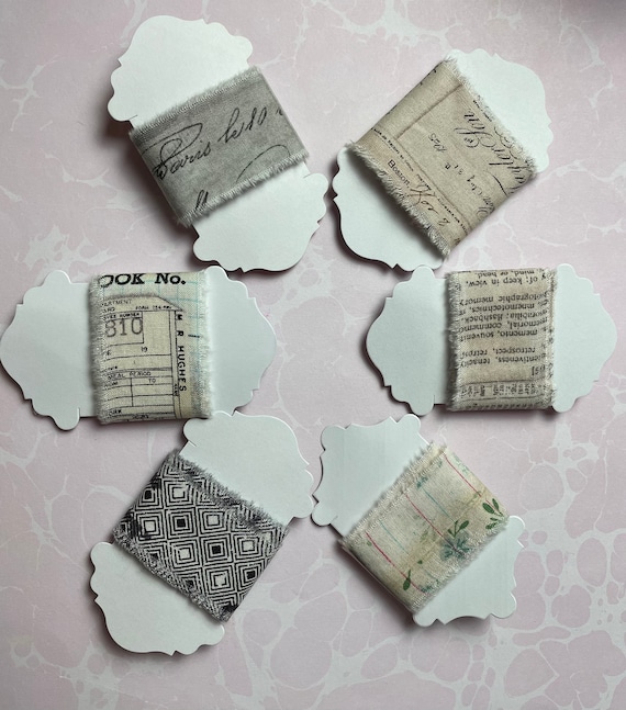 Tim Holtz Hand Frayed Fabric Trim Strips: Junk Journal Collage