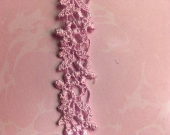 Lilac Pink Lace for Craft Projects Junk Journals Collage Mixed Media Sewing