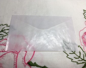 Small Glassine Envelopes for Junk Journals Stamp Collecting Mixed Media Collage Sewing