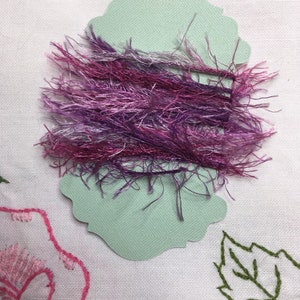 Gray Pink Purple Eyelash Trim for Junk Journals Mixed Media Collage Paper Crafts