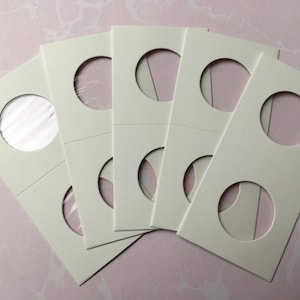 2x2 White Coin Cards for Junk Journals Mixed Media Collage Paper Craft