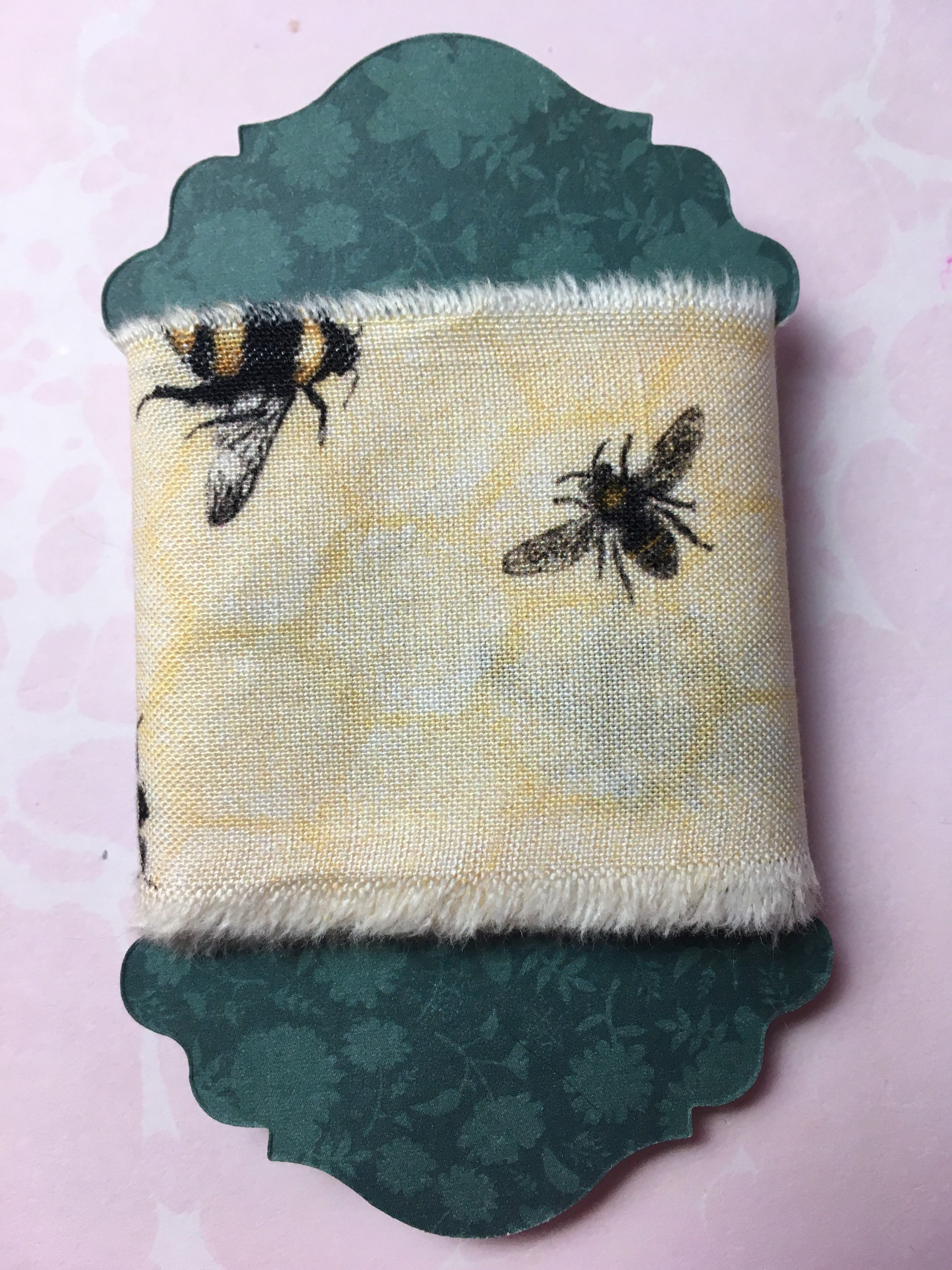 Hand Frayed Edges Fabric Trim Strips with Bumblebees Bees Etsy