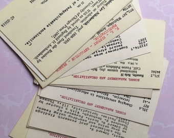 Library Catalog Cards for Junk Journals Mixed Media Collage Crafts