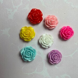 Resin Flat-back Roses for Craft ing Junk Journals Mixed Media Collage Sewing