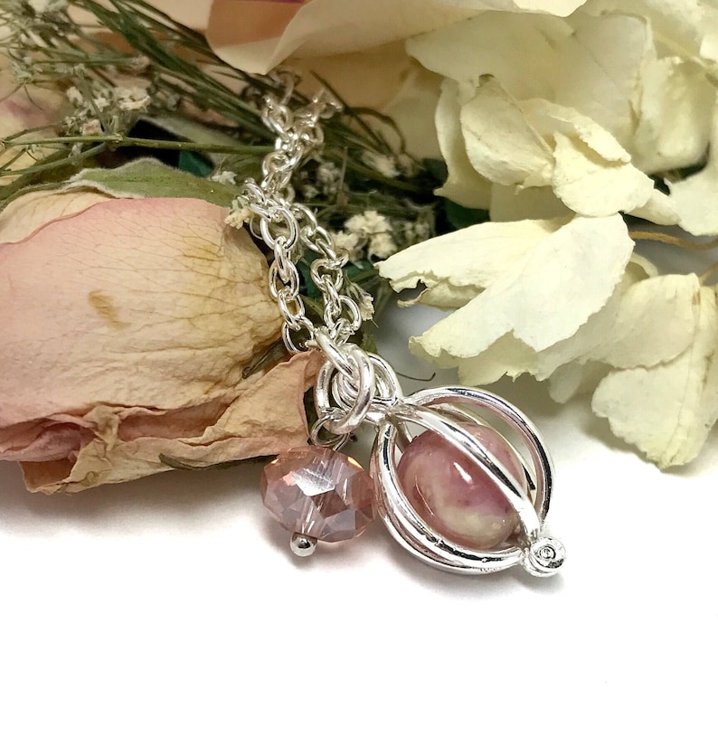 Caged Flower Petal Bead / Keepsake and Memorial / Flower Petal Etsy