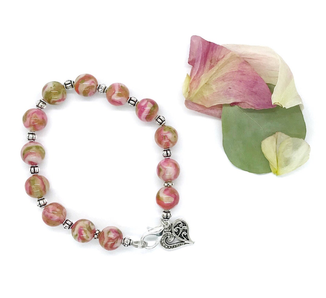 Wedding Flower Beaded Keepsake Bracelet / Flower Petal Jewelry