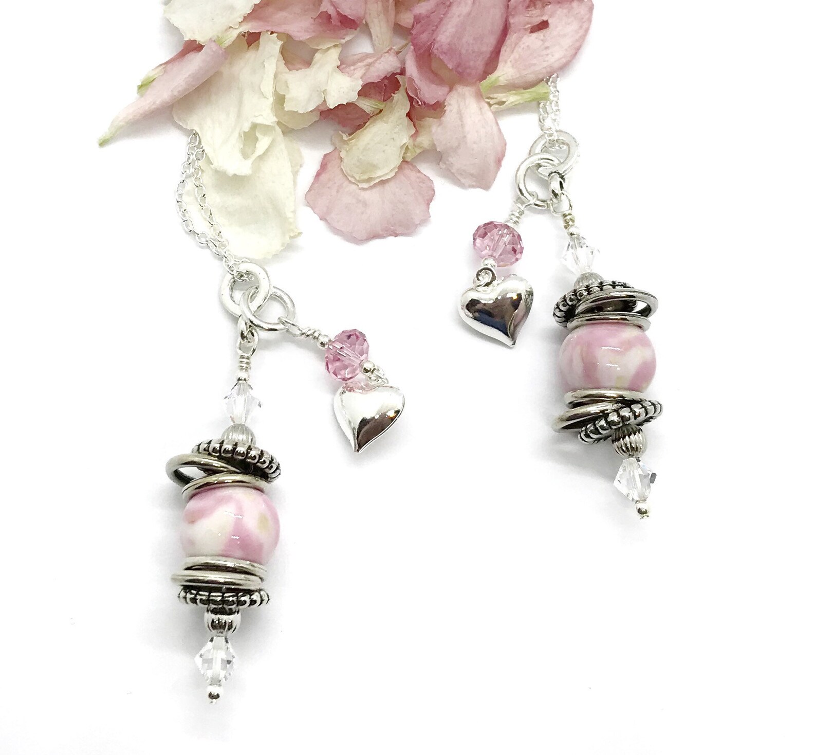 Memorial Flower Jewelry / Sterling Silver Necklace / Funeral Etsy