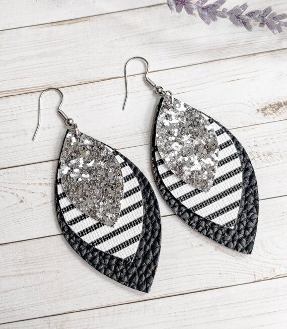 Top more than 220 faux leather earrings super hot