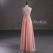 A-line Chiffon Dress With Jacket Pearl Pink