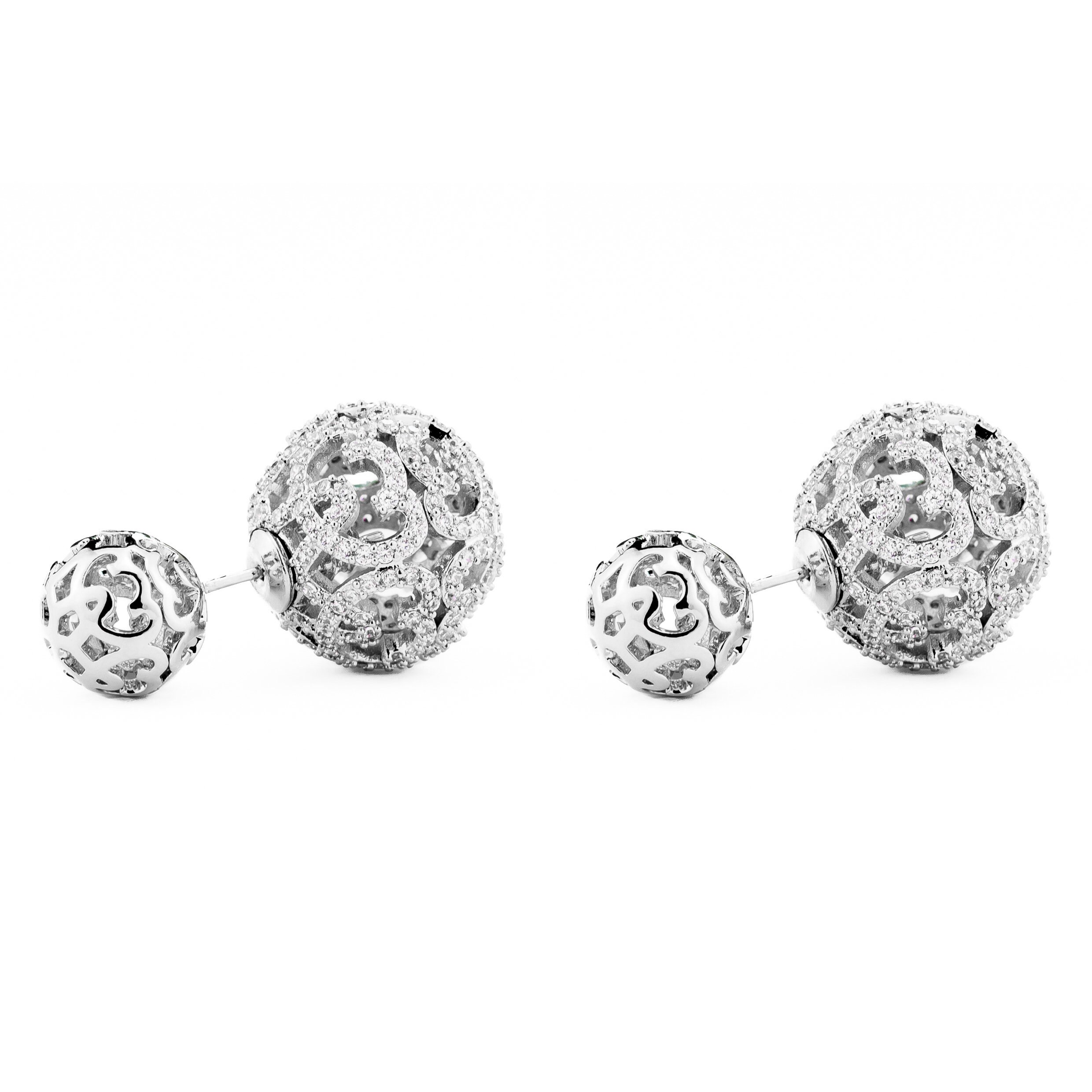 Monaco Gold Double Ball Earring/double Sided Earring Etsy