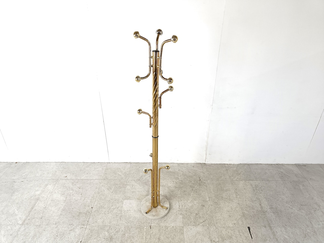 Vintage Sputnik Coat Stand, 1960s Golden Coat Rack Vintage Coat Stand