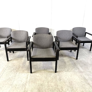 Vintage armchairs by Gerd Lange, 1970s - set of 6  - vintage design chairs - vintage lounge chairs - vintage arm chairs