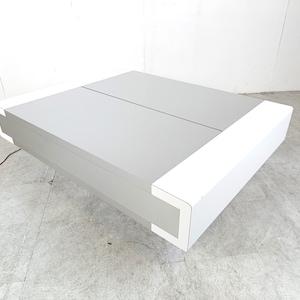 Vintage hidden bar coffee table, 1970s - willy rizzo style coffee table - hollywood regency coffee table - vintage coffee table