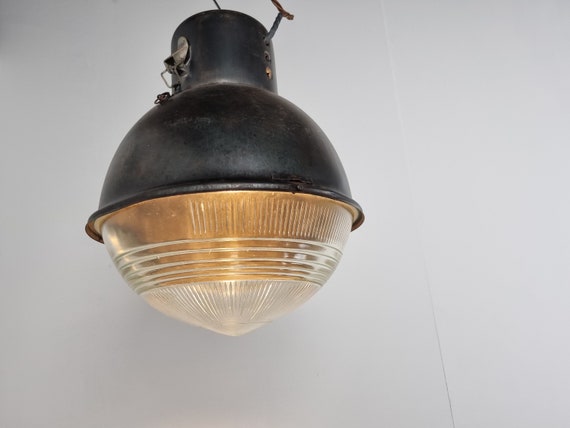 Industrial Lamps With Glass 1930s Vintage Industrial Lamps