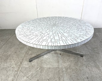 Mesa de centro vintage de mosaico cerámico de Heins Lilienthal, década de 1960 - mesa de centro de mediados de siglo - mesa de centro de diseño vintage - mesa de la era espacial