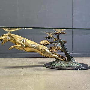 Brass Jaguar Coffee Table, 1970s - Sculputral Coffee Table