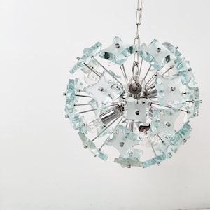 Mid century glass sputnik chandelier, 1970s - glass sputnik chandelier - vintage sputnik chandelier - italian glass sputnik chandelier