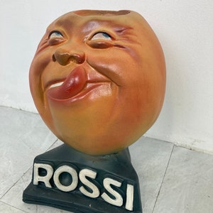 Martini Rossi advertising sculpture or bust, 1960s - mannequin head - art deco - milinery stand - shop display - plaster head