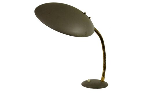 Grey Bauhaus Table Lamp From Philips Attr To Louis Kalff Etsy