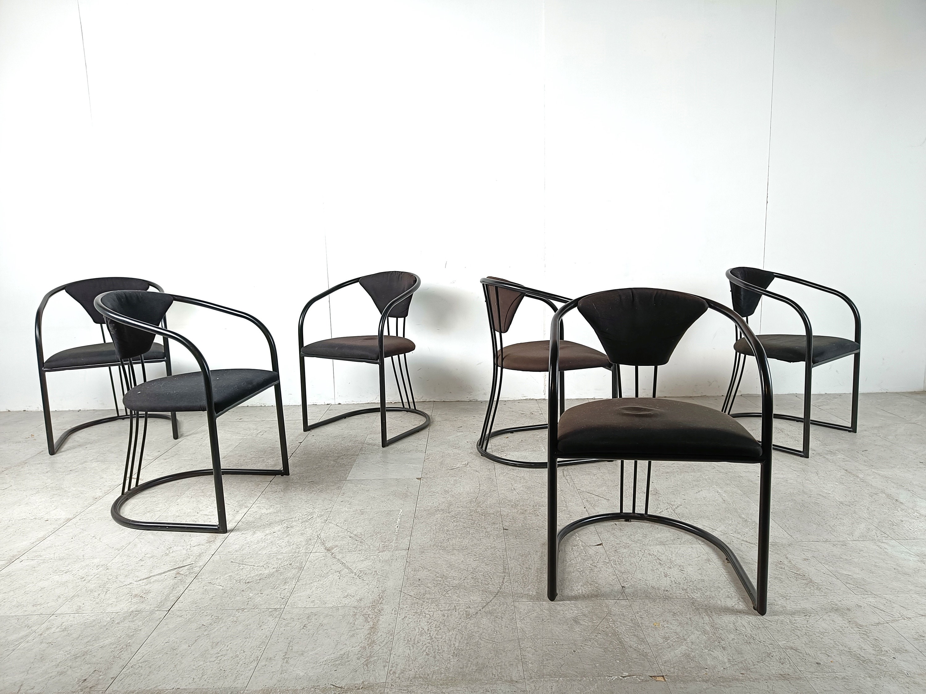 Italian Postmodern Dining Chairs, 1980s - Set of 6 - Vintage