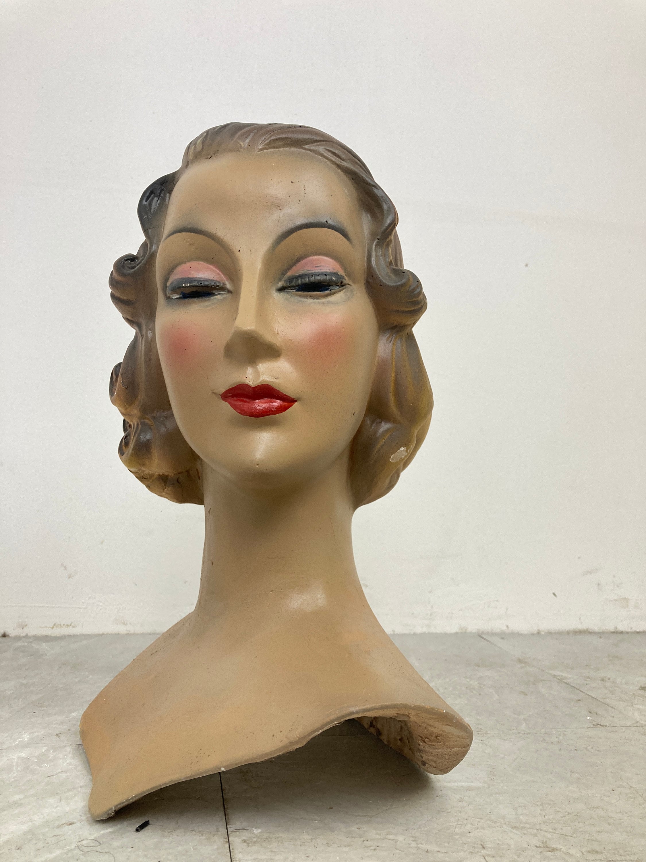 Sold at Auction: 1920'S STORE DISPLAY WOMEN'S HEAD MANNEQUIN