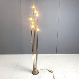 Murano glass leaf Floor Lamp, 1980s - hollywood regency floor lamp - vintage floor lamp - mid century floor lamp - large floor lamp