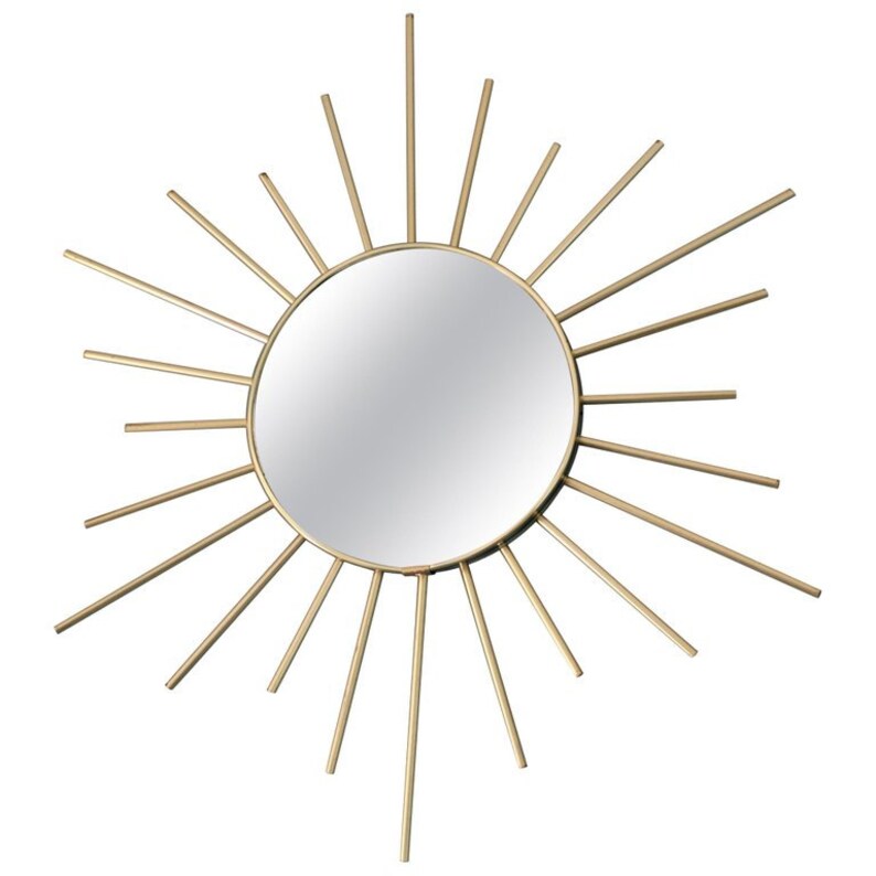 Vintage Brass Sunburst Mirror 1960 S France Hollywood - Antique Brass Sunburst Mirror Vintage Brass Sunburst Mirror 1960 S France Hollywood - Antique Brass Sunburst Mirror