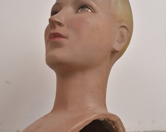 Vintage Mannqeuin Head - Mannequin Display - Art Deco - Milinery
