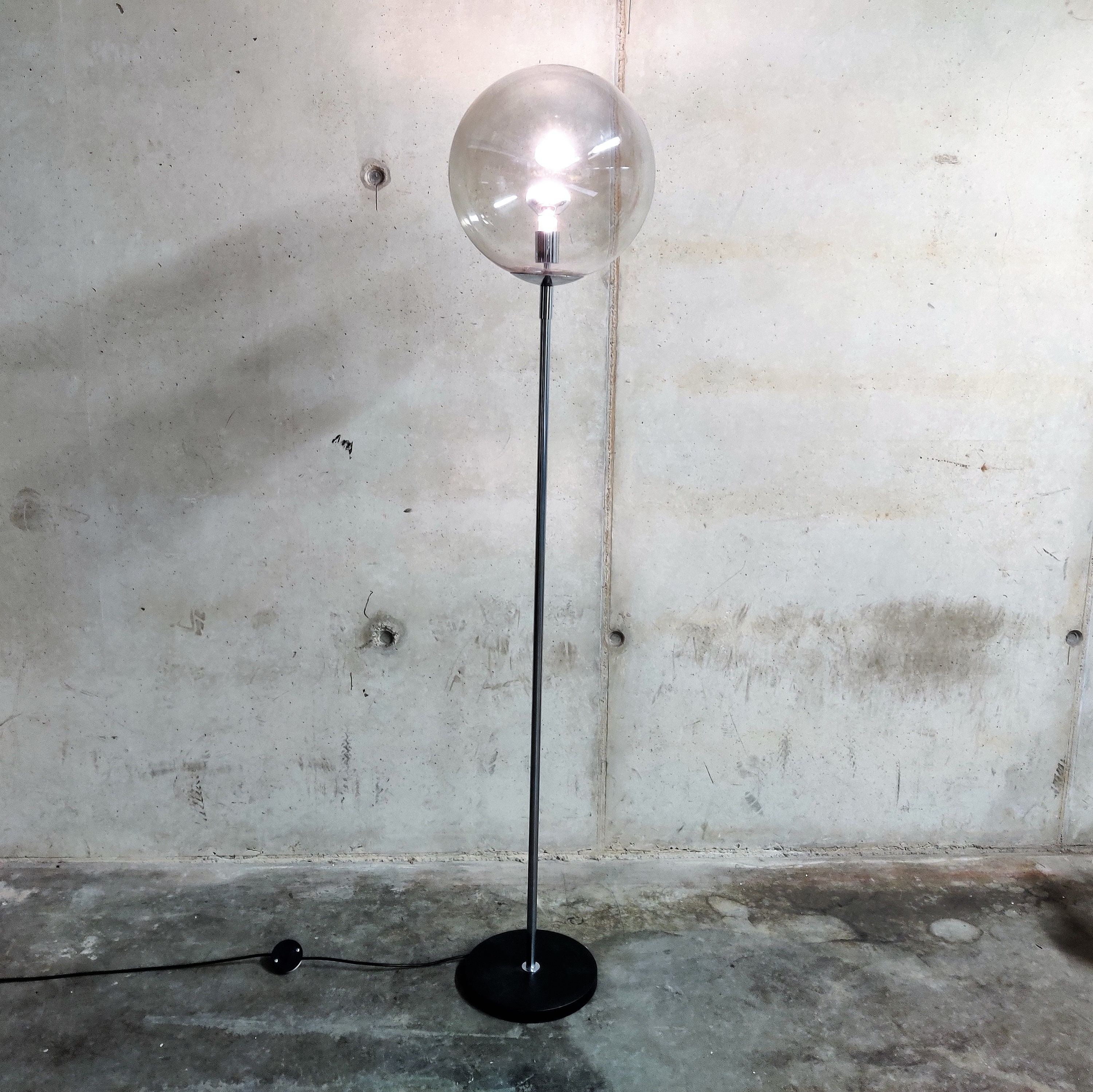 Vintage globe floor on sale lamp