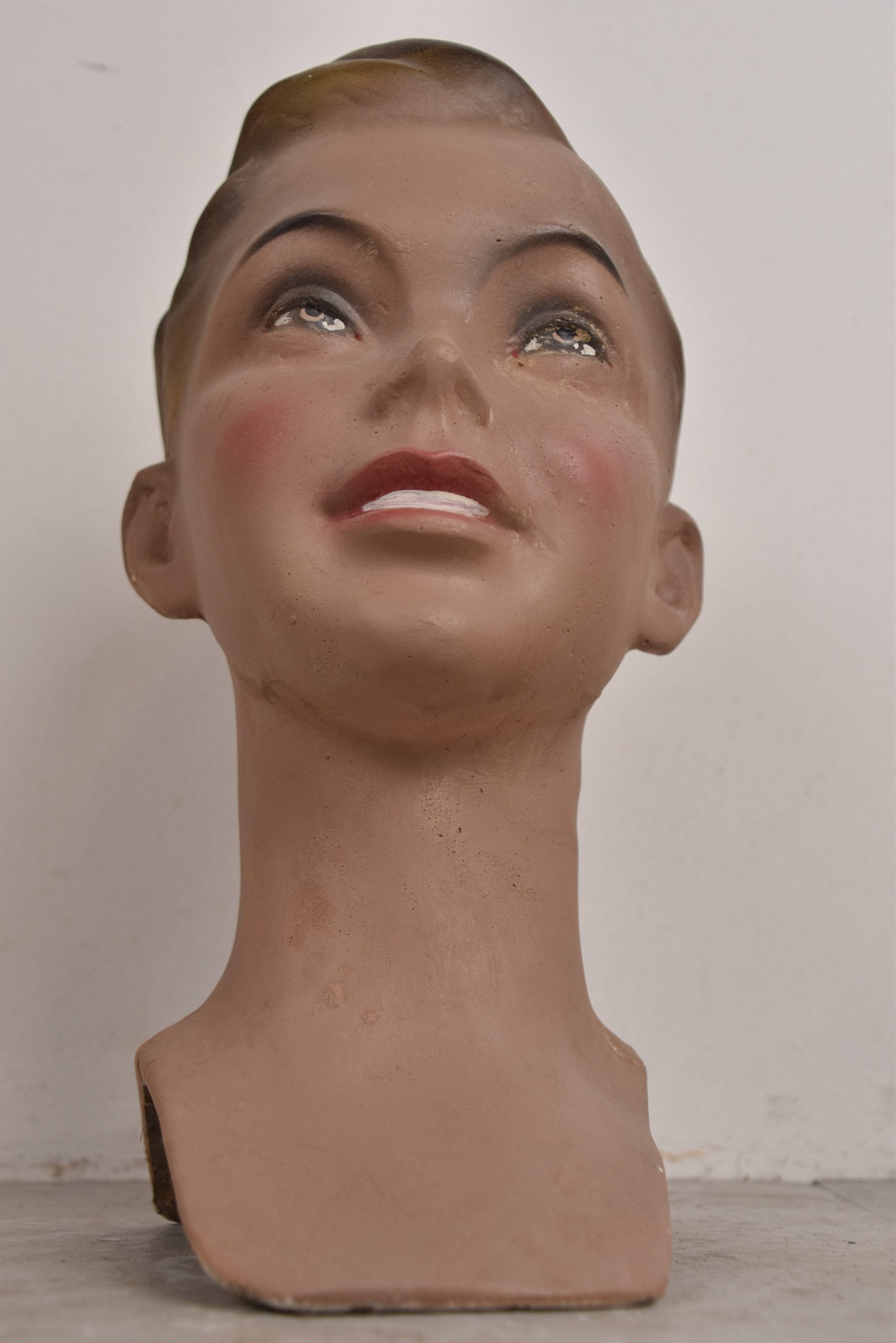1930's Male Head of Mannequin Man Vintage Design Face Art Deco