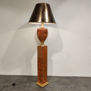 Lampe vintage en métal recyclé doré et noir GLAMM