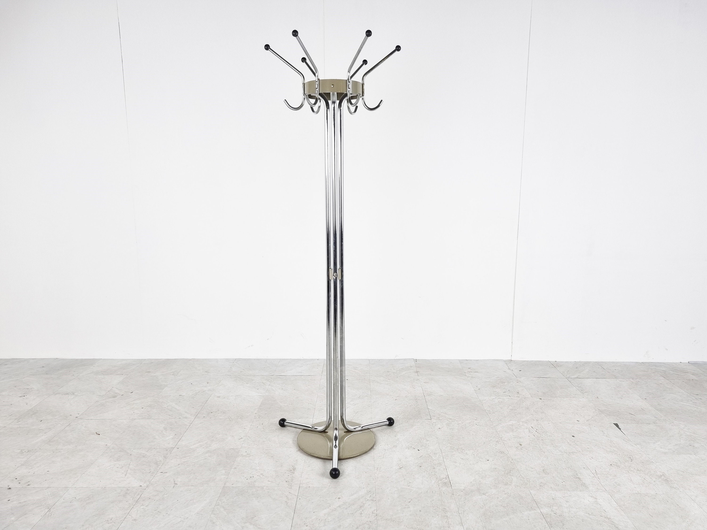 Vintage Chrome Coat Stands by Willy Van Der for Tubax - Etsy