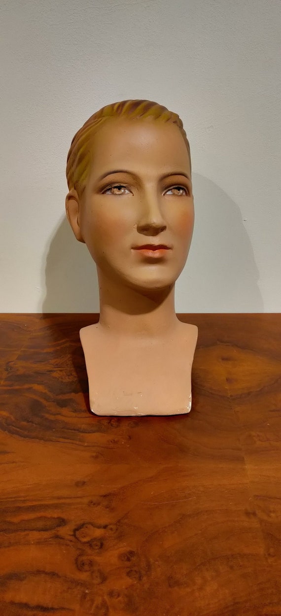 1950s Mannequin Heads • Vintage Exhibition Model • RARE - Industrial -  Ceramic - Catawiki