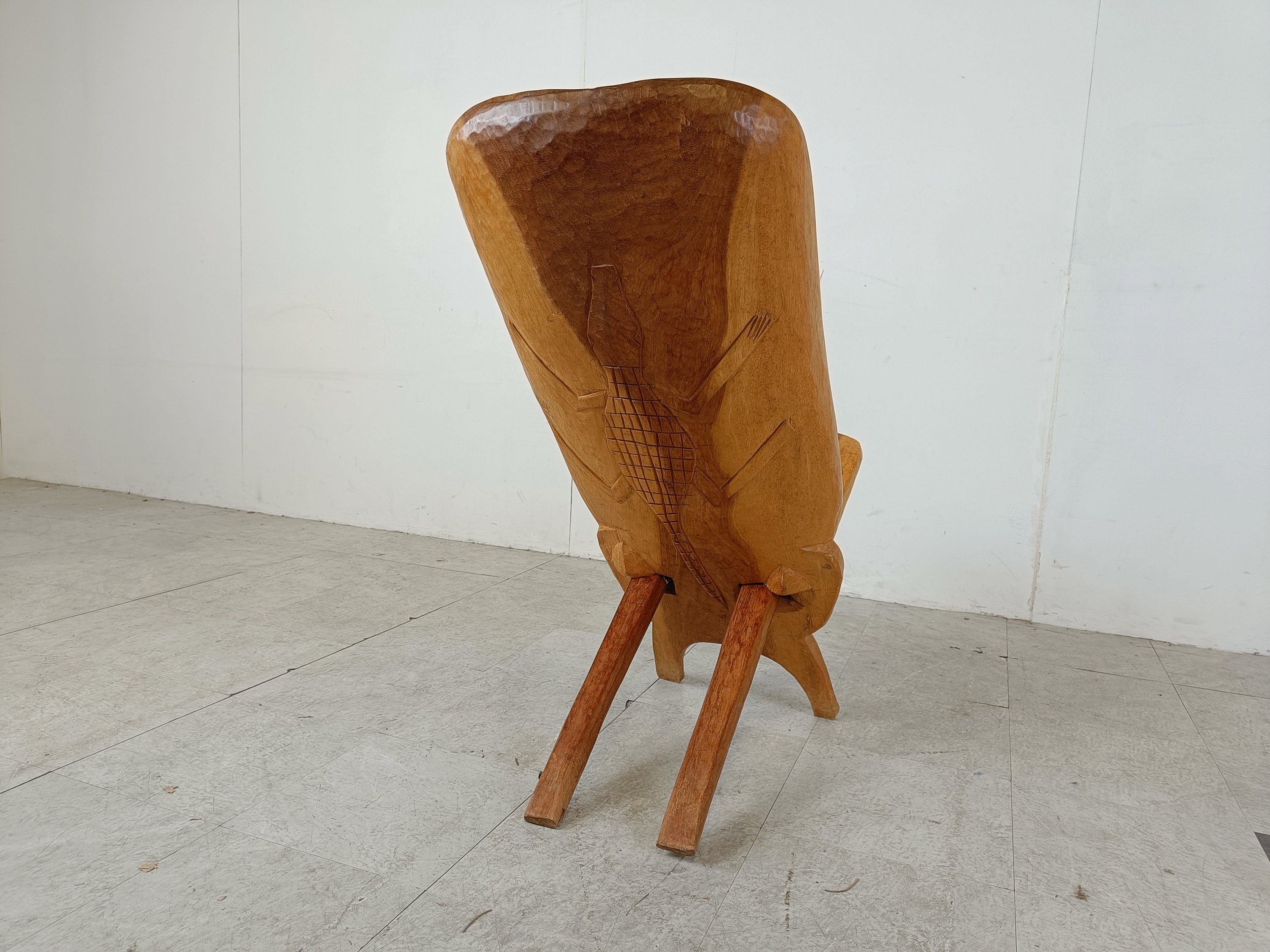 ヴィンテージのアフリカの出産用椅子、1950年代 - ミッドセンチュリー