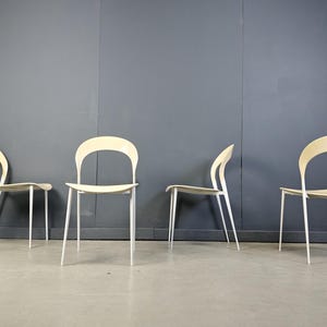 Vintage dining chairs by Calligaris, 1980s - set of 4 - vintage design dining chairs - italian design dining chairs