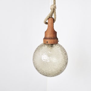 Vintage glass pendant lights by Hustadt Leuchten, 1960s - vintage pendant lights - rustic lamps - nautical lamps