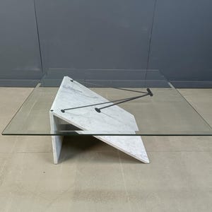 Postmodern italian marble coffee table, 1980s - vintage stone coffee table - vintage marble coffee table - vintage italian coffee table
