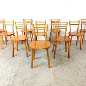 Vintage scandinavian dining chairs, 1970s - vintage wooden dining chairs - design dining chairs