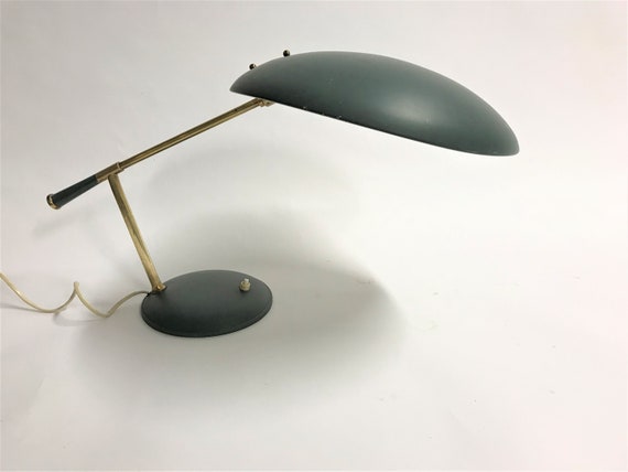 Vintage desk lamp by Louis Kalff, 1950s rare louis kalff lamp mid century desk lamp green desk lamp philips desk lamp bauhaus lamp Vintage desk lamp by Louis Kalff, 1950s rare louis kalff lamp mid century desk lamp green desk lamp philips desk lamp bauhaus lamp