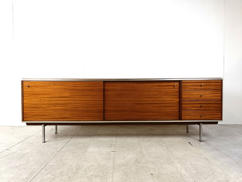 Vintage dressoir van Pieter De Bruyne voor AL Meubel, jaren 60 modern dressoir uit het midden van de eeuw belgisch design dressoir afbeelding 4