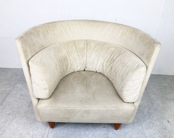 Vintage highback lounge chair by Ligne roset, 1990s - ligne roset sofa - vintage lounge chair - vintage sofa