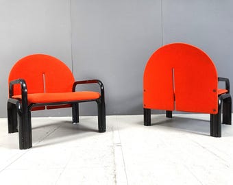 Paar Gae Aulenti '54 L' Armlehnstühle für Knoll International, 1970er Jahre - Vintage Design Sessel