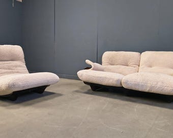 Marsala sofa set by Michel Ducaroy for Ligne Roset, 1970s - vintage ligne roset armchairs - space age sofa - mid century sofa set
