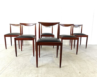 Mid century scandinavian dining chairs, 1960s - vintage design chairs - teak dining chairs - danish dining chairs