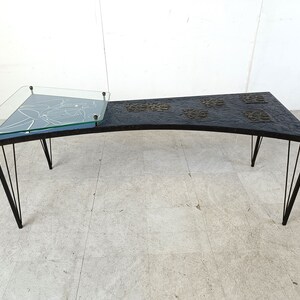 Mid century modern coffee table, 1950s - France - sculptural coffee table - vintage design coffee table