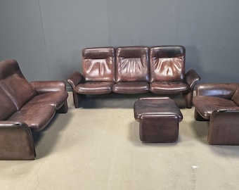 Set di divani vintage DS 50 di Desede, anni '70 - set di divani vintage in pelle - divano di design - divano svizzero - set di divani di metà secolo